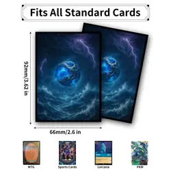 MTG Card Sleeves 100 Count Matte Finish Standard Size 66x92mm Deck Protector - Image 5