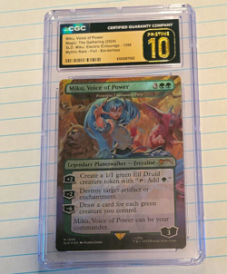 CGC Pristine 10 Miku, Voice of Power #1598 Foil Borderless SLD EN 2024 - POP 1 - Image 1