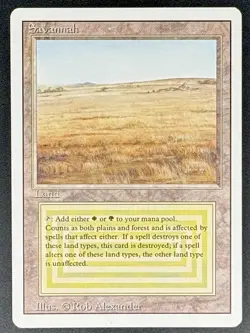 MTG Savannah Revised Edition Regular Dual Land - Image 1