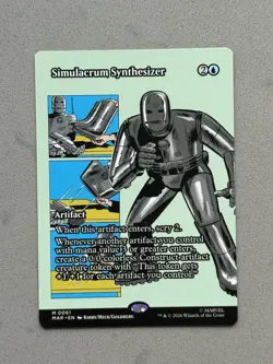 Simulacrum Synthesizer (Borderless) 61 MTG Marvel Universe Eternal-Legal MAR NM - Image 1