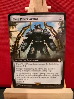 T-45 Power Armor (Extended Art) - Fallout: Universes Beyond - Rare - NM - MTG - Image 1