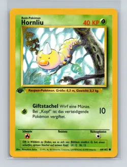 Weedle Pokemon German Base Set 1st Edition (HORNLIU) #69 NM/LP - Image 1