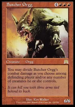 Magic the Gathering MTG Butcher Orgg (192) Onslaught LP - Image 1