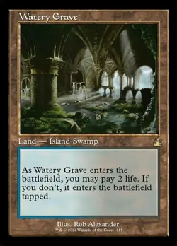 MTG **RETRO FOIL** Watery Grave RAVNICA REMASTERED NM/M - **Free Shipping** - Image 1