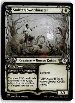 Smitten Swordmaster (Showcase) LP Foil 290 Throne of Eldraine MTG - Image 1
