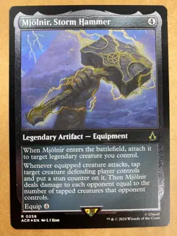 MTG 1x ETCHED Mjolnir, Storm Hammer # 258 Assassin's Creed Magic Gathering x1 NM - Image 1