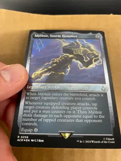 MTG 1x ETCHED Mjolnir, Storm Hammer # 258 Assassin's Creed Magic Gathering x1 NM - Image 2