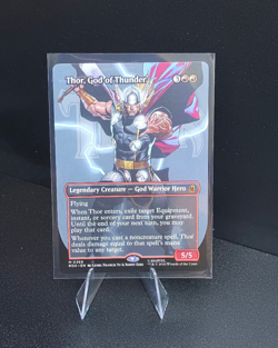 MTG Thor, God of Thunder (Borderless) (0369) Marvel Super Heroes - Image 1