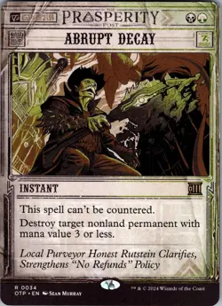 Abrupt Decay 34 Rare Magic: The Gathering NM/M - Image 1