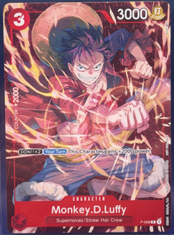 Monkey.D.Luffy P-006 Alternate Art Promo One Piece TCG Tournament Pack NM - Image 1