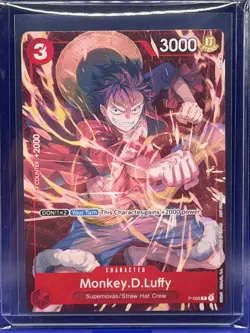 Monkey.D.Luffy P-006 Alternate Art Promo One Piece TCG Tournament Pack NM - Image 3