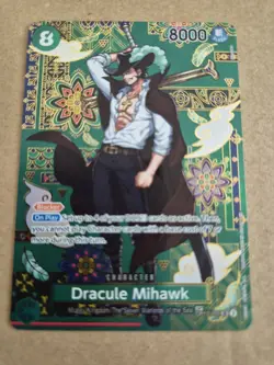 One Piece Dracule Mihawk - OP12-030 (SP) - The Azure Sea’s Seven (OP14) English - Image 1