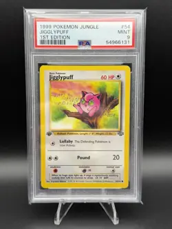 1999 POKEMON JUNGLE 1ST EDITION #54 JIGGLYPUFF PSA 9 - Image 1
