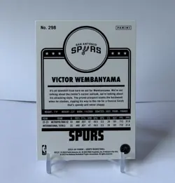2023-24 Panini NBA Hoops - Hoops Tribute Victor Wembanyama #298 Purple (RC) - Image 2