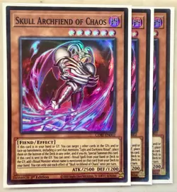 YuGiOh! 3x Skull Archfiend of Chaos CORI-EN002 1st Edition NM - Image 1