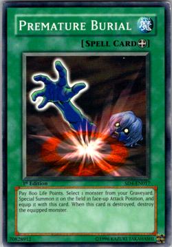 Premature Burial - SD4-EN017 - Common - 1st Edition Yugioh LP - Image 1