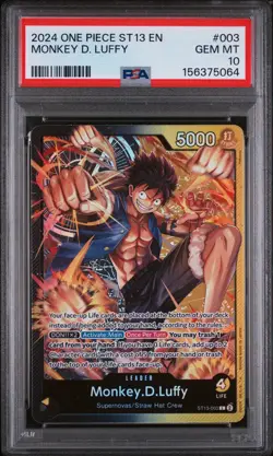 Monkey.D.Luffy (003) ST13-003 Ultra Deck: The Three Brothers Foil PSA 10 2024 - Image 1