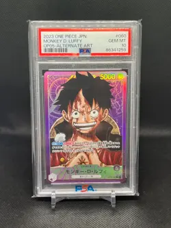 PSA 10 Monkey D Luffy OP05-060 Leader Alt Art One Piece Card Game Japanese - Image 1
