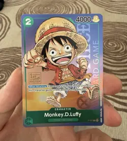 Bandai One Piece Monkey D. Luffy P-037 Holo Promo Character Card English - Image 1