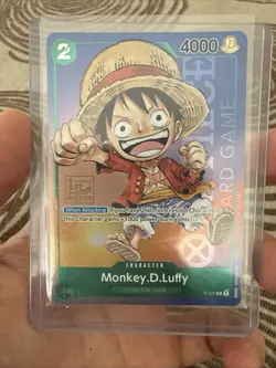 Bandai One Piece Monkey D. Luffy P-037 Holo Promo Character Card English - Image 3