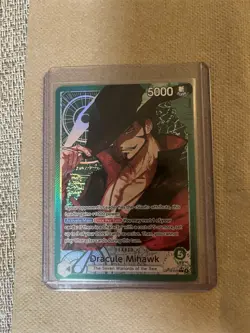 One Piece OP-14 Dracula Mihawk Alternate Art Leader English - Image 1