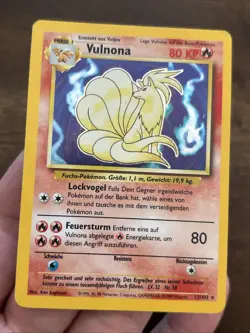 Ninetales Vulnona 12/102 Base Set Holo Rare Vintage German Pokemon Card HP - Image 1