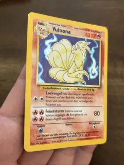 Ninetales Vulnona 12/102 Base Set Holo Rare Vintage German Pokemon Card HP - Image 2