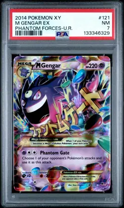 PSA 7 M GENGAR EX 121/119 ULTRA RARE 2014 XY PHANTOM FORCES POKEMON TCG - Image 1
