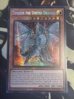 Yugioh: Timaeus The United Dragon - MP23-EN003 - Prismatic Secret - 1st Ed NM - Image 1
