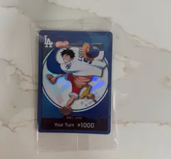 2026 ONE PIECE LOS ANGELES DODGERS MONKEY D LUFFY DON CARD PROMO 7/2 NEW SEALED - Image 1
