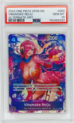 2024 One Piece OP06 Vinsmoke Reiju Alternate Art PSA 10 GEM MT - Image 1