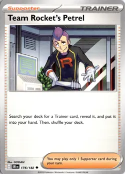 Team Rocket's Petrel 176/182 SV10: Destined Rivals Pokemon Card TCG - Image 1