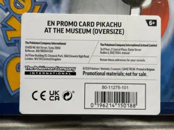 Pikachu Natural History Museum Jumbo Card - Brand New - Image 3