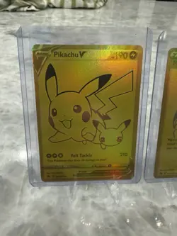Pokemon POKE BALL + PIKACHU Gold Celebration’s 25th Anniversary LOT!! 2 Cards - Image 4