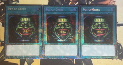 Yugioh: 3x Pot Of Greed - MP25-EN050 - Starlight Rare - 1st Edition - NM Playset - Image 1