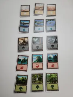 Portal Three Kingdoms Basic Land Set ~ 15 Cards ~ Magic the Gathering ~ MTG - Image 1