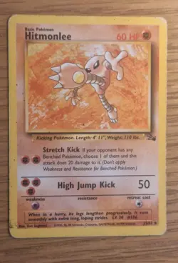 WOTC Fossil Rare 3x Pokemon Card Bundle, Lapras, Muk, Hitmonlee Heavy Played - Image 2