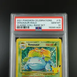 PSA 10 Venusaur 15/102 Pokemon Celebrations Classic Collection Holo Graded Card - Image 2