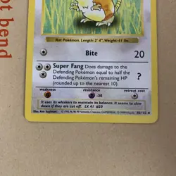 Raticate 40/102 Base Set Shadowless WOTC Pokemon Card LP Condition - Image 4