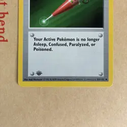 Pokemon Card Full Heal Shadowless Base Set 1st Edition 82/102 LP/MP - Image 3