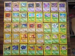 Pokemon NM Lot 85 Cards Base Fossil Jungle Gym Haunter Nidorino Onix Koffing - Image 1