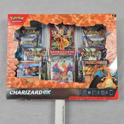 Pokemon TCG Charizard ex Premium Collection Box 6 Booster Packs 3 Promo Cards - Image 1