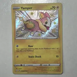Pokemon TCG SHINING FATES SHINY VAULT Yamper Shiny Holo Rare SV039 MP Card - Image 1