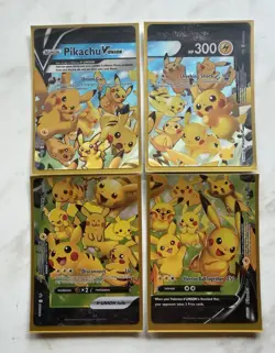 Pokemon TCG Pikachu V-UNION 4-Card Promo Holo Set SWSH139-142 English - Image 1