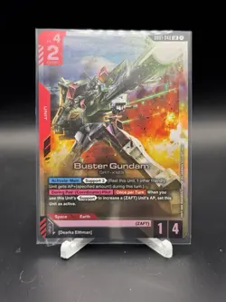 Buster Gundam GD01-046 LR Foil Newtype Rising Card Game GAT-X103 Near Mint TCG - Image 1