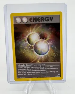 Vintage 2000 Pokemon Nintendo Miracle Energy 16/105 Neo Destiny Holo Card - Image 1