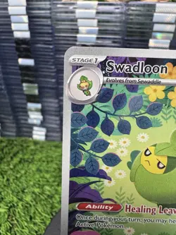 Swadloon 088/086 Illustration Rare IR White Flare Pokemon Card Near Mint #LA8 - Image 2