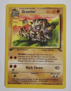 Graveler | 37/62 | 1st Edition | Fossil | Pokemon Card | NM - Image 1