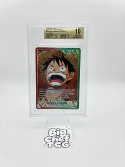 2025 ONE PIECE OP13-CARRYING ON HIS WILL #001 MONKEY D. LUFFY ALT ART BGS 10 - Image 1