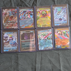Pokemon TCG 8-Card Lot Gyarados VMAX Mega Greninja EX Calyrex V Full Art Holo - Image 1